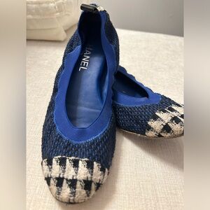 Chanel Tweed Ballet Flats